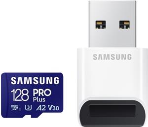 Samsung Pro PLUS microSDXC 128GB UHS-I U3 [Zapis 130MB/s Odczyt 180MB/s] z czytnikiem