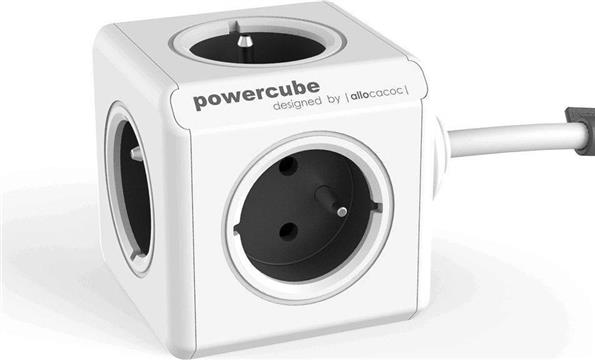 PowerCube Extended 5 gniazd 1.5m siva