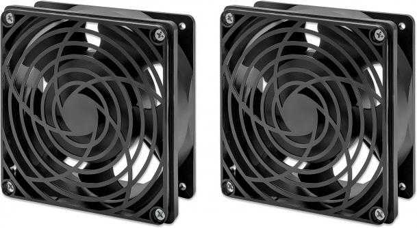 Intellinet 716154 Set of 2 ceiling fans for 19" rack cabinets