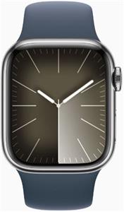 Apple Watch S9 Edelstahl Cellular 41mm Silber (Sportarmband sturmblau) M/L NEW