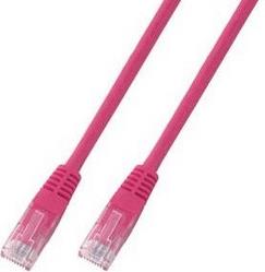 U/UTP prespojni kabel Cat.5e PVC CCA AWG24, ružičasti, 1,0 m