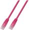 U/UTP prespojni kabel Cat.5e PVC CCA AWG24, ružičasti, 1,0 m