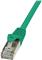S/FTP prespojni kabel Cat.6a LSZH Cu AWG26, zeleni, 0,5 m