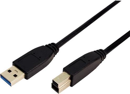 USB 3.0 kabel A->B M/M 2,0 m, dvostruko oklopljen, crni