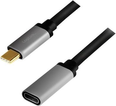 USB 3.2 Gen 2 kabel C->C M/Ž 0,5 m, 4K@60Hz, ALU crni