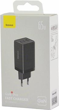 Baseus GaN5 Pro Fast Charger 2C+U 65W EU (black)