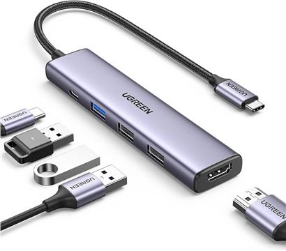 UGREEN 5in1 USB-C 4K HDMI, 100W, 4K@30Hz HDMI