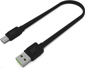 KAB USB A > USB-C (ST - ST) 0,25m Green Cell Black