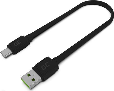 KAB USB A > USB-C (ST - ST) 0,25m Green Cell Black