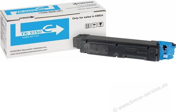 TON Kyocera Toner TK-5150C Cyan bis zu 10.000 Seiten gem. ISO/IEC 19798