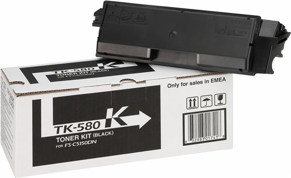 TON Kyocera Toner TK-580K Schwarz bis zu 3.500 Seiten gem. ISO/IEC 19798