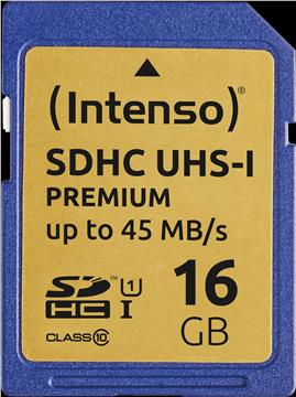 Intenso Premium - flash memory card - 16 GB - SDHC UHS-I