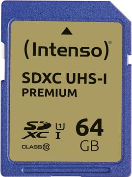 Intenso Premium - flash memory card - 64 GB - SDXC UHS-I