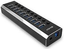 USB Hub Lindy USB 3.0 10-port with ON/OFF