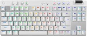 Keyboard Logitech G PRO X TKL, Brown Tactile, Lightspeed, White