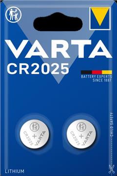 VARTA Professional Electronics Knopfzelle Batterie CR 2025 2er Blister