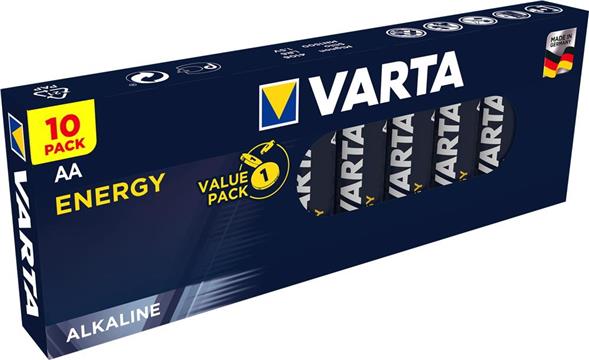 VARTA Energy Batterie Mignon AA LR6 10er Retail Box 04106229410