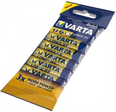 VARTA Longlife Batterie Mignon AA LR6 8er Folienverpackung