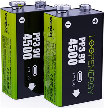 Verico Loop Energy 2-Pack 9V Block-Akku Li-Ion 500 mAh