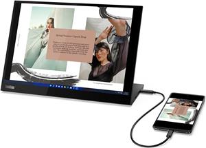 Lenovo ThinkVision M14d 35,6cm (14") Full HD tragbarer IPS Touch Monitor USB-C