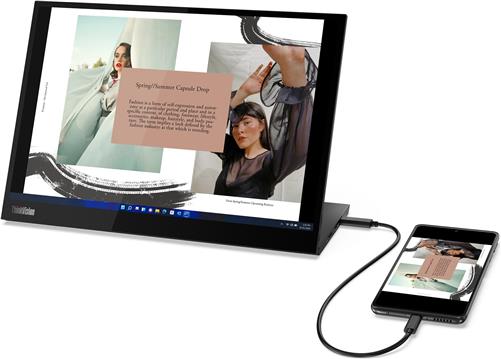 Lenovo ThinkVision M14d LED display 35.6 cm (14") 2240 x 1400 pixels 2.2K Black