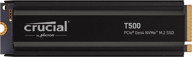 Crucial SSD Crucial T500 2TB PCIe Gen4 NVMe M.2 SSD with heatsink, EAN: 649528940001