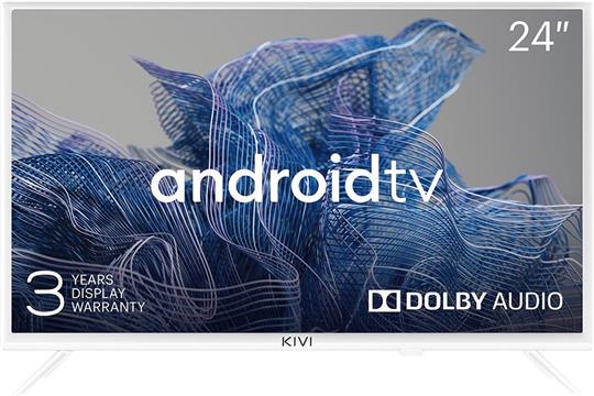 24', HD, Google Android TV, White, 1366x768, 60 Hz, Sound by JVC, 2x5W, 21 kWh/1000h , BT5, HDMI ports 3, 24 months