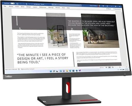 Lenovo ThinkVision 27" S27i-30 FHD IPS WLED, 100hz, 4ms, 300nits, 99% RGB, 2x HDMI® 1.4, 1x VGA (63DFKAT4EU)