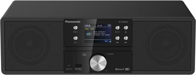 Panasonic SC-DM202EG-K All-in-One Stereo System mit CD, DAB+, Bluetooth, black