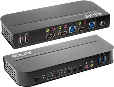 Club 3D HDMI KVM Switch for Dual HDMI 4K60Hz