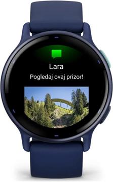 Pametni sat GARMIN Vivoactive 5 Captain Blue Metalic plavi remen, 010-02862-12
