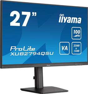 68,6cm/27" (2560x1440) Iiyama ProLite XUB2794QSU-B6 WQHD LED 100Hz 1ms HDMI DP USB LS VESA Pivot Black