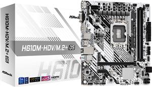 ASRock MB H610M-HDV/M.2+, S.1700, DDR5/5600MHz, PCIe 4.0, G-LAN, VGA/DP/HDMI, mATX