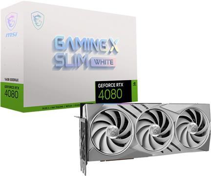 MSI GeForce RTX 4080 16GB GAMING X SLIM WHITE - graphics card - GeForce RTX 4080 - 16 GB - white