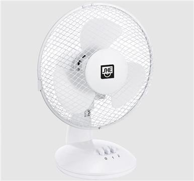 SHE table fan 23 cm 25W white