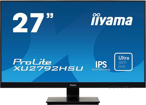 68,6cm/27" (1920x1080) Iiyama ProLite XU2792HSU-B6 16:9 FHD IPS 100Hz 0,4ms HDMI DP USB VESA Speaker Black