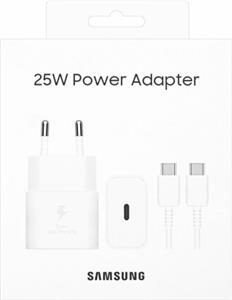 Samsung quick charger 25W power supply incl. Data cable USB Type-C white