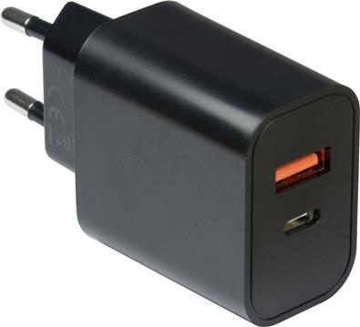 Charger USB-C 20W Black Inter-Tech PD-2120