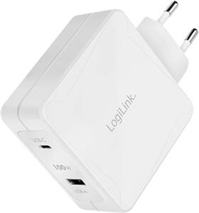 Charger LogiLink 2-Port USB-A/USB-C 100 W White