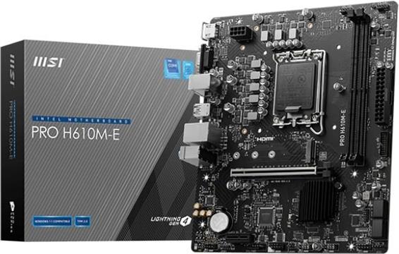 MSI Mainboard PRO H610M-E DDR5 - Micro ATX - LGA 1700 - Intel H610