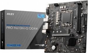 MSI Mainboard PRO H610M-G DDR5 - Micro ATX - LGA 1700 - Intel H610