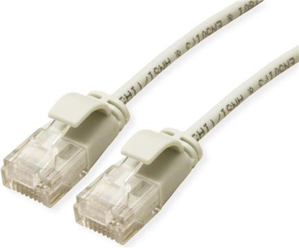 Roline UTP Data Center Patch kabel, Cat.6A (Class EA), LSOH, Slim, 1m, sivi