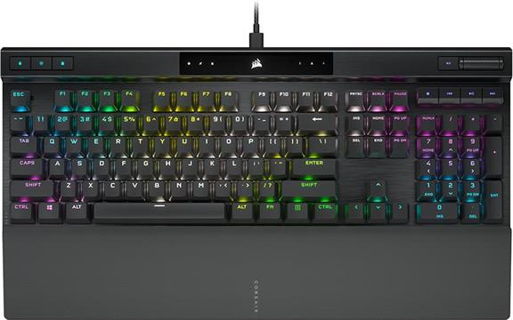 Corsair K70 RGB PRO Mechanical Gaming Keyboard, Backlit RGB LED, CHERRY MX Red, Black, Black PBT Keycaps, EAN:0840006645856