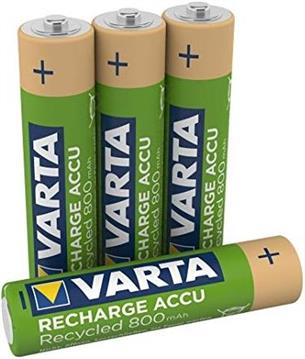 Varta Akku RECHARGE Recycled AAA HR03 800mAh 4St.