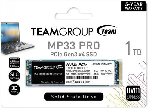 1 TB Team SSD MP33 PRO M.2 PCIe 3.0 x4 NVMe