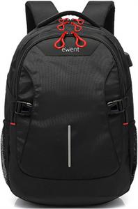 Bag for notebook Ewent Backpack 15.6'' USB port, black EW2526