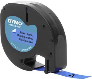 DYMO LetraTag-Band, plastika 12 mm x 4 m crno->plava