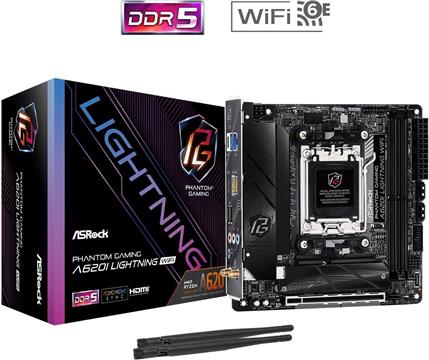 ASRock A620I Lightning WiFi AM5 mITX HDMI DDR5 retail