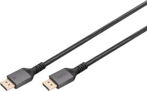 DIGITUS DisplayPort Anschlusskabel 1m Aluminium 8K schwarz