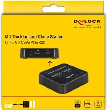 DELOCK M.2 Dockingstation 2x M.2 NVMe PCIe SSD Klon Funktion